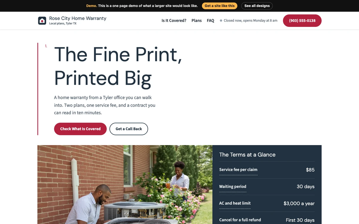 Big Print Contract website design on a desktop