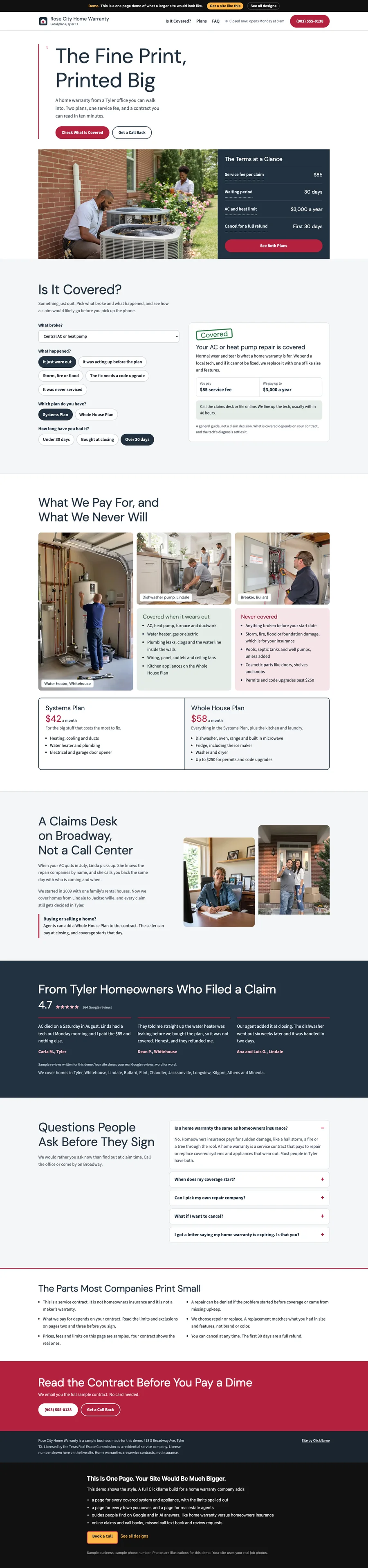 Big Print Contract website design