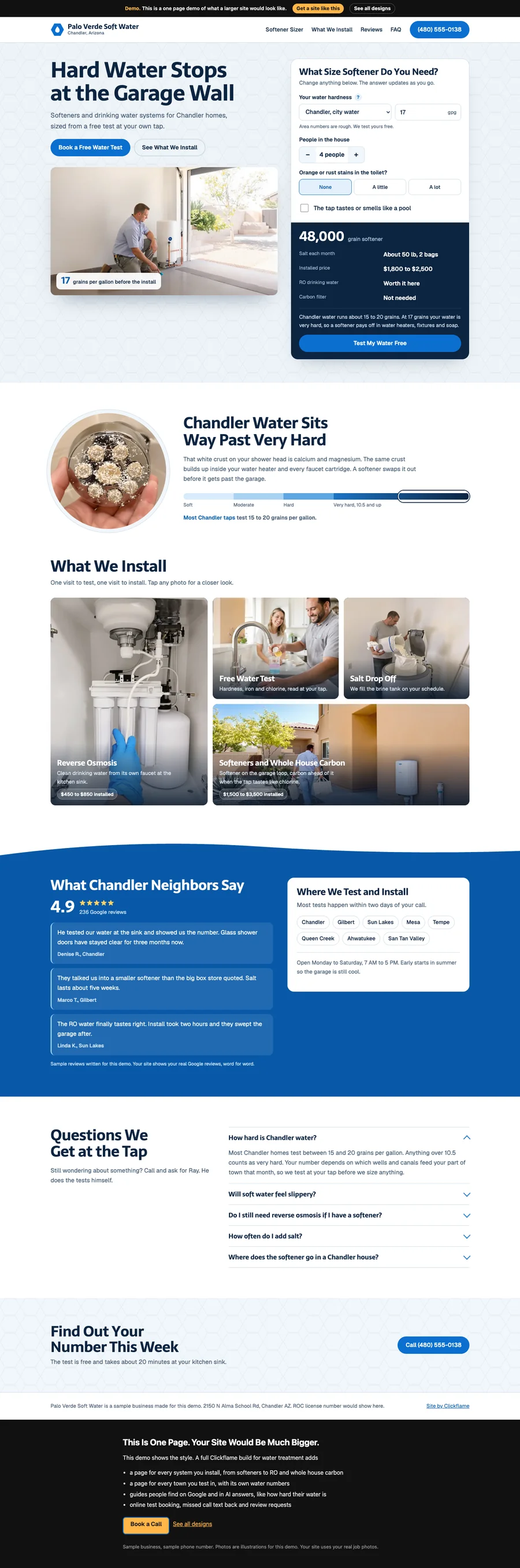Mineral Clear website design
