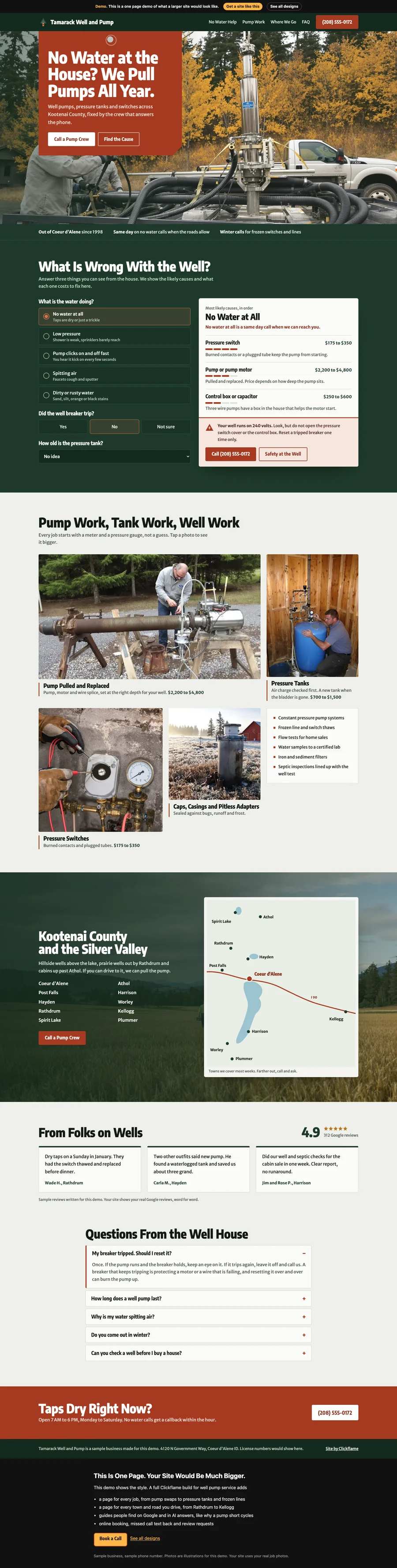 Timber and Iron website design
