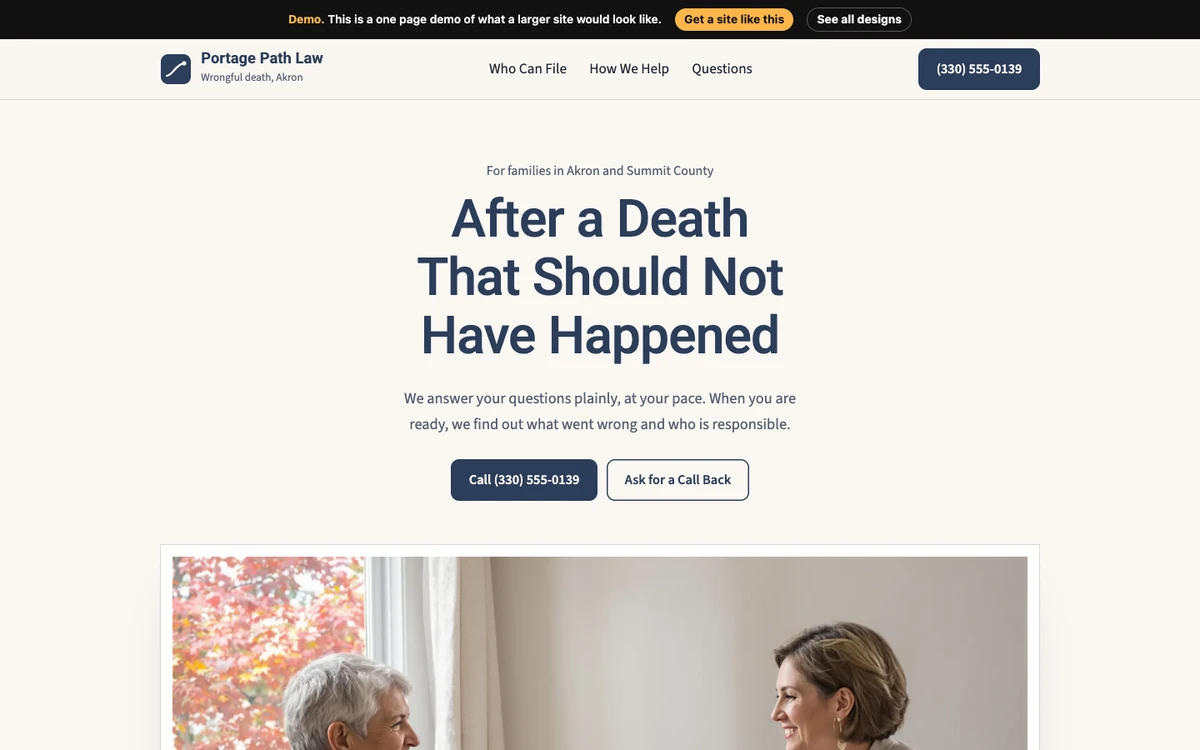 Quiet Slate website design on a desktop