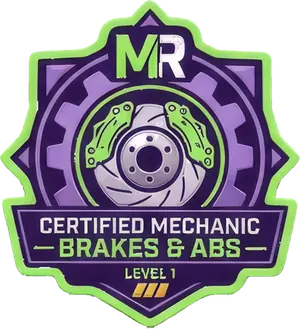 MechanicRank certified mechanic badge, Brakes & ABS