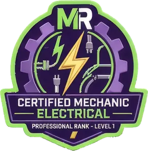 MechanicRank certified mechanic badge, Electrical & Electronics