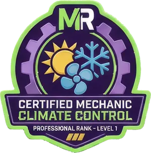 MechanicRank certified mechanic badge, Climate Control (HVAC / A/C)