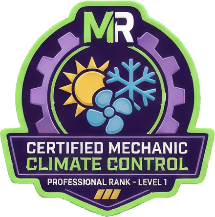 MechanicRank certified mechanic badge, Climate Control (HVAC / A/C)